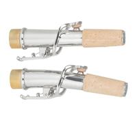 TOYANDONA Juego De Saxofón Para Principiantes 2 En 1 Soprano De Mástil Curvado Directo Color Plateado Accesorios Para Saxofón