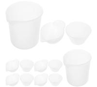 TOYANDONA Juego de Tazas Medidoras Adecuado para Mezclar y Medir de Color Claro de Silicona con Soporte para Resina Epoxi en Manualidades de Resina y Artesanía Reutilizable