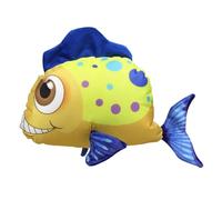 TOYANDONA Juguete Chirriante para Perros de Peluche en Forma de Pez Dorado, Tejido Oxford Resistente, Masticable para Cachorros y Perros Pequeños, Color Amarillo, Juguete Interactivo