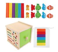 TOYANDONA Juguete Clasificador de de Madera para Montessori de Clasificación de Colores y Geométricas Juguete Educativo Infantil para Desarrollo Visual y Coordinación Manual