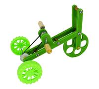 TOYANDONA Juguete de Entrenamiento para Loros en Forma de Bicicleta Verde, de Plástico y Metal, para Atraer la Atención y Estimular el Juego de Pájaros en Casa