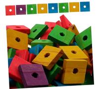 TOYANDONA Juguete De Loro Chips De Madera Masticable para Rechinar Los Dientes, Madera Segura y Duradera, 100 Piezas Multicolor, para Mantenimiento Dental De Loros y Mascotas