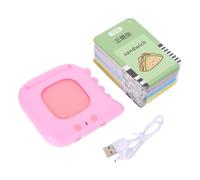 TOYANDONA Juguete Educativo de Aprendizaje Temprano con Tarjetas Didácticas de Lenguaje y Cognición para Máquina de Lectura Infantil Rosa con Tarjetas Bilingües Español Inglés Educativo