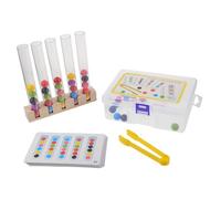 TOYANDONA Juguete Educativo de Madera con Clip y Cuentas de Colores para Años Desarrollo de Habilidades Motoras y Coordinación Mano- Aprendizaje Montessori Temprano