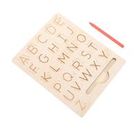 TOYANDONA Juguete Educativo de Tablero de Madera Plantillas de Letras y Números, Adecuado para Niños en Edad Preescolar para Practicar Escritura y Coordinación