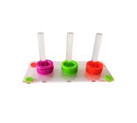 TOYANDONA Juguete Educativo para Loros y Pájaros, Anillos de Color Aleatorio, Material Seguro para Entrenamiento y Entretenimiento de Aves Pequeñas como Periquitos y