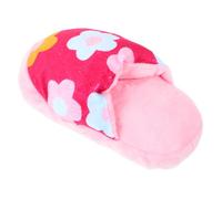 TOYANDONA Juguete para Morder Perros Domésticos, Peluche Forma de Zapato Rosa y Flores, Accesorio Chirriante para Cachorros Que Ayuda a Corregir Hábitos Destructivos