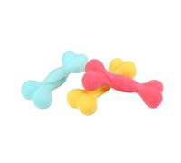 TOYANDONA Juguete para Perros Diseño de Hueso de TPR para Morder y Limpiar Dientes, Paquete de 3 Piezas Adecuado para Jugar y Reducir el Aburrimiento Color Aleatorio