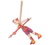 TOYANDONA Juguete Tradicional de Marionetas de Sombras Chinas Rojo, Kit Práctico de Teatro de Sombras, Accesorio Artesanal de Títeres Caseros para Jardín de Infantes, Juego Educativo