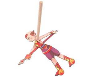 TOYANDONA Juguete Tradicional de Marionetas de Sombras Chinas Rojo, Kit Práctico de Teatro de Sombras, Accesorio Artesanal de Títeres Caseros para Jardín de Infantes, Juego Educativo