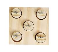 TOYANDONA Juguetes De Adiestramiento y Accesorios para Loros, Herramienta para Mejorar Inteligencia, Madera Natural, Tamaño Mediano, Uso Jaula, Apto para Loros y Periquitos