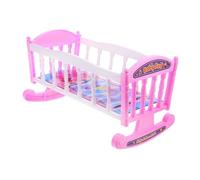 TOYANDONA Juguetes De Sacudida De Muñecas Muebles De Casa De Muñecas Juguetes para Chicas Cuna De Muñeca Cama De Casa De Muñecas En Miniatura Juguete De Chica De Casa De Casa El Plastico