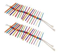 TOYANDONA Juguetes para Pájaros 2 Piezas Palitos Masticables de Madera Natural Coloridos para Loros y Periquitos Juguetes Pequeños de Enriquecimiento Interactivo para Jaulas
