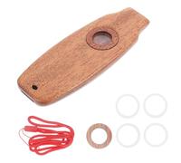 TOYANDONA Kazoo de Madera Ovalado Portátil para Niños y Adultos Membrana, Instrumento Musical Fácil de Tocar para Iniciación, Accesorio Adecuado para Guitarra y Ukelele, Color Aleatorio