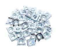 TOYANDONA Kit de 100 Tornillos y Tuercas M6 Metálicos Blancos para Soporte de Delantera Fijaciones Resistentes Intemperie Compatibles con Sedán Suv y Camioneta