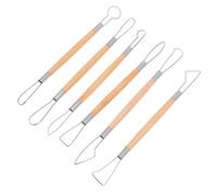 TOYANDONA Kit de 6 Herramientas para Esculpir y Modelar Cerámica y Arcilla Polimérica, Raspadores de Doble Punta, Tamaño Grande, Material Resistente para Manualidades y Esculturas