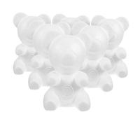 TOYANDONA Kit de 7 Modelos de Oso de Espuma Blanca para Manualidades Tamaño 20 CM Molde de Poliestireno Expandible para Bricolaje Decoración de Fiestas y Proyectos Creativos