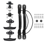 TOYANDONA Kit de Asas para Kayak Tirador T, Recambio Negro para Canoas | ABS, Goma y Acero Inoxidable, Montaje Lateral, Agarre Antideslizante, para Carga en Vehículo y Uso Exterior