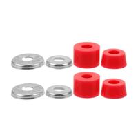 TOYANDONA Kit de Bujes para Longboard de Descenso en Pu Rojo, Almohadillas Antivibración para Patineta, Accesorios Compatibles para Ejes de Patines, Mejora de Maniobrabilidad y Absorción