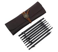 TOYANDONA Kit de Herramientas para Grabado en Madera 8 Piezas de Acero de Tungsteno Estuche Cinceles para Tallar Sellos y Artesanía Adecuado para Principiantes y Manualidades