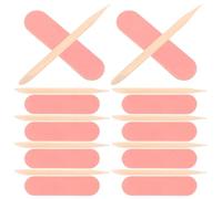 TOYANDONA Kit de Manicura Desechable 50 Piezas Limas Profesionales 5 CM Doble Cara Palitos de Madera 65 CM para Uñas Naturales Pulidor Fino Portátil para Cuidado y Decoración de Uñas