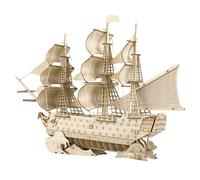 TOYANDONA Kit de Maqueta de Barco de Madera DIY 3D para Adultos Rompecabezas de Barco de Vela Detallado Decoración Temática Náutica para Hogar Modelo de Bloques de Construcción Creativo