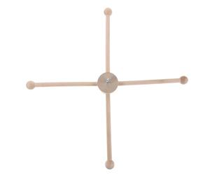 TOYANDONA Kit de marco de móvil de madera - Campana de cama, carillones de viento, colgador de cuna, móvil de techo para dormitorio, decoración de juguete, carillón de viento - Accesorios de