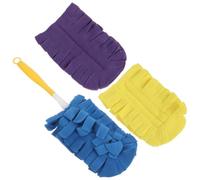 TOYANDONA Kit de Plumero de Microfibra Reutilizable Almohadillas Lavables y Duraderas con Cabezal Removible para Limpieza de Baseboards y Muebles para Uso Doméstico