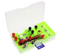 TOYANDONA Kit de Prácticas de Circuitos Eléctricos y Paralelo para Educación Escolar Componentes de Plástico y Metal para Laboratorios y Aprendizaje Práctico