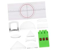 TOYANDONA Kit de Prácticas Ópticas de Física Lentes Convexas y Cóncavas, Prisma Triangular y Espejo Curvo de Plástico para Enseñanza en Aula y Centro Educativo
