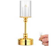 TOYANDONA Lámpara de Mesa en Miniatura para Casa de Muñecas: Candelabro Led a Escala 1:12, Luces a Pilas para Casa de Muñecas - Iluminación Dorada para Miniaturas Coleccionables Y Decoración del