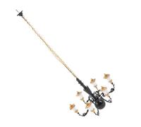 TOYANDONA Lámpara Miniatura De Techo para Casa Diminuta, Modelo Colgante Negro y Dorado, Luz Cálida, Decoración para Micro Paisajes y Accesorios para Muñecas