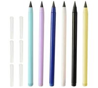 TOYANDONA Lápices Eternos sin Tinta Estudiantes, 6 Piezas (, Malva,), Lápices de Plástico Duraderos para Dibujo y Escritura Diaria
