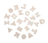 TOYANDONA Letras Griegas de Madera sin Terminar 2 Pulgadas 24 Piezas de Doble Capa para Manualidades DIY Decoración Rústica para Pared Alfabeto Artístico para Proyectos Creativos