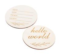 TOYANDONA Letreros de Madera Minimalistas 2 Piezas para Anunciar el Nacimiento del Ñiño Obsequio para Recién Nacidos y Nuevos Padres, Accesorio Adecuado para Sesión Fotográfica