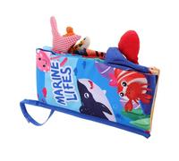 TOYANDONA Libro De Tela Suave para Bebés Diseño De Animales Marinos Libro Sensorial para Desarrollo Infantil para Recién Nacidos y Niño Niña Pequeños