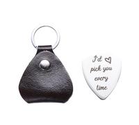 TOYANDONA Llavero Con Púa De Guitarra De Acero Inoxidable Púas Para Instrumentos Dedo Índice Accesorios De Guitarra Obsequio Para San Valentín