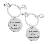 TOYANDONA Llavero de Acero Inoxidable Redondo 30 MM para Inauguración de Casa 2026 Juego de 2 Piezas Colgante Ligero y Resistente para Propietario Recuerdo de Hogar y Obsequio Especial