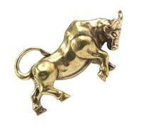 TOYANDONA Llavero de Buey de Latón Diseño Artesanal, Adorno Colgante Ligero para DIY y Viajes, Amuleto Auspicioso en Forma de Toro