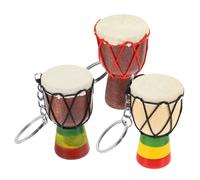 TOYANDONA Llavero De Tambor Africano De Madera Llavero De Tambor Cordón Para De Viaje Decoración Colgante