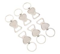 TOYANDONA Llaveros Abridores de Botellas de Aleación de Zinc Portátiles en Forma de Corazón 6 Unidades Herramienta Manual para Abrir Bebidas en Camping Viajes y Fiestas