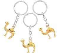 TOYANDONA Llaveros de Animales Camellos 3 Piezas Tamaño Compacto Aleación de Zinc Acabado Simulado Multicolor para Decoración de Bolsos y Llaves Recuerdo de Viaje