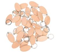 TOYANDONA Llaveros de Madera en Blanco para Manualidades DIY 30 Piezas Diseño sin Terminar Adornos Colgantes para Decoración y Proyectos Creativos