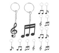 TOYANDONA Llaveros Musicales de PVC en Forma de Notas Musicales 12 Piezas Surtidas Dzms-5 Dzms-6 Dzms-7 Dzms-8 Recuerdos de Fiesta para Cumpleaños Infantiles