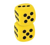 TOYANDONA - Lote de 2 grandes dados de espuma de escape coloridos para niños y niñas, juguetes de juego de mesa divertidos accesorios de clase de 6 cm para actividades y actividades