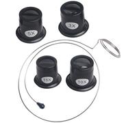 TOYANDONA Lupa de Aumento Clip para Reparación de Relojes Cristal Óptico 4 Unidades Alambre de Acero Herramienta Profesional para Joyería y Trabajos Artesanales Color Color Aleatorio