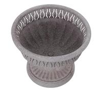 TOYANDONA Maceta de Hierro Estilo Rústico Vintage, Boca Ancha Gris Ceniza, Jardinera Decorativa de Estilo Europeo para Interior y Exterior, Maceta Grande para Suculentas y Arreglos