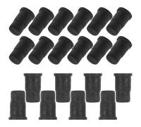 TOYANDONA Manguitos de Vástago para Ruedas Pequeñas 20 Insertos de Casquillo de Abs Negro Accesorio de Repuesto Práctico Hogar para Muebles de Madera