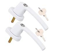 TOYANDONA Manijas de Ventana Abatible Diseño Práctico y Estructura Simple 2 Juegos de Aleación de Aluminio Llave Color Aleatorio para Suministros de Ventanas