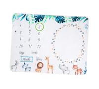 TOYANDONA Manta de Franela para Recién Nacido 120X100 CM Juego 3 Piezas 2 Marcos Fondo para Fotos Conmemorativas de Crecimiento Manta para Envolver Bebés y Obsequio para Mamás